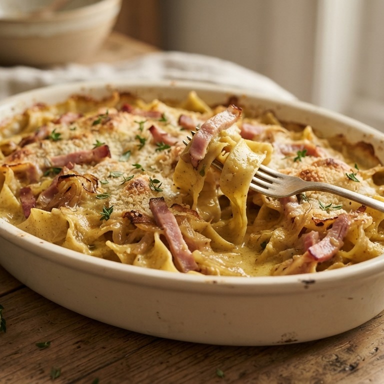 Lintmacaroni met ham recept