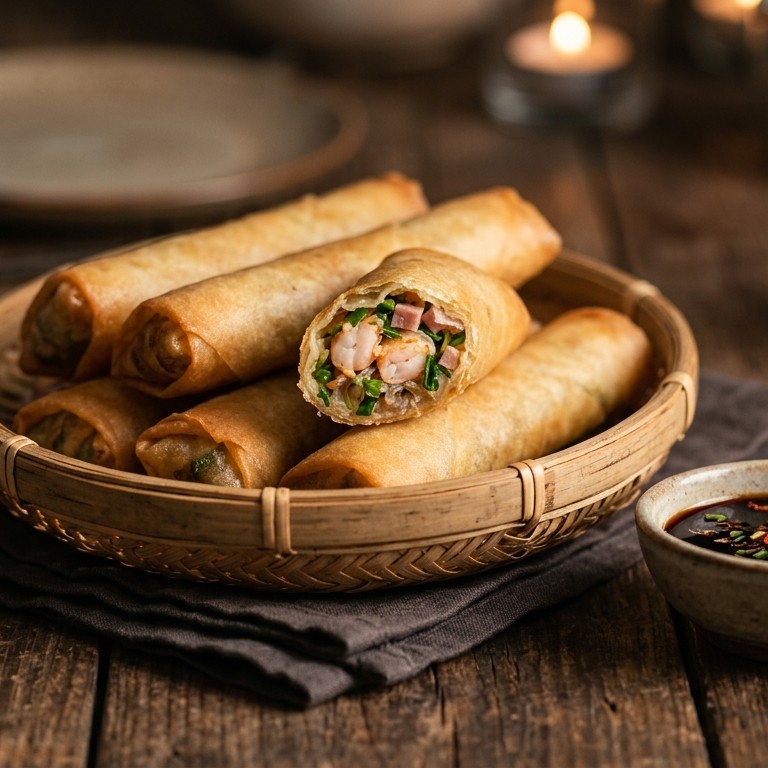 Loempia met garnalen recept