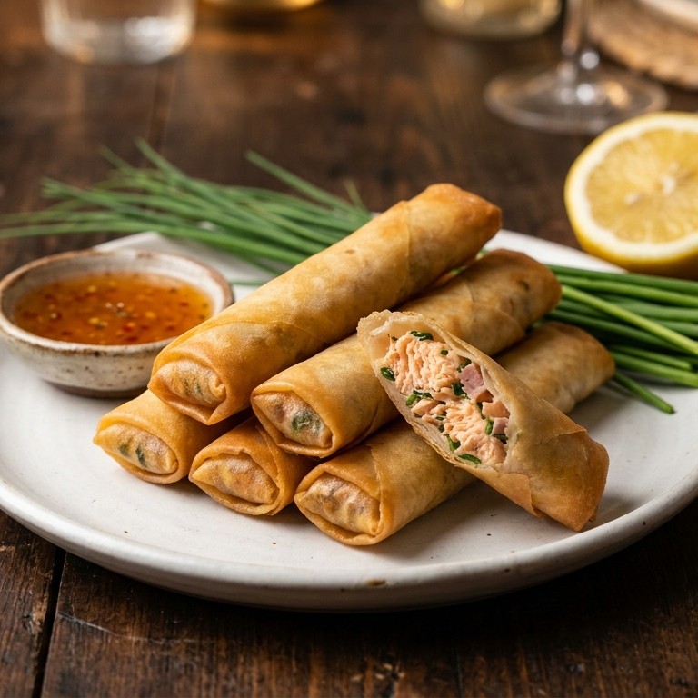 Loempia zalm recept