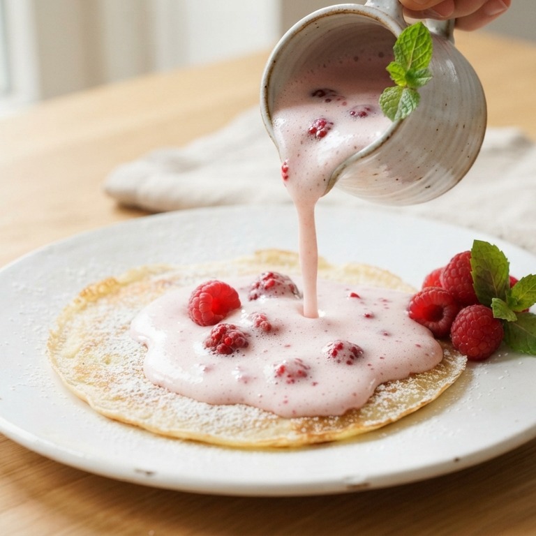 Luchtige frambozen-muntsaus recept