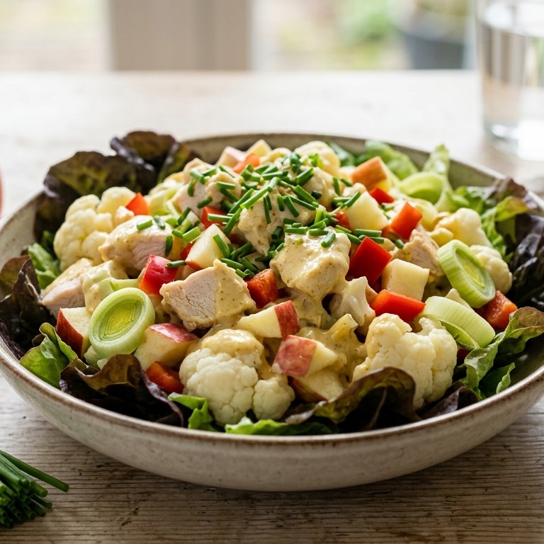 Maaltijdsalade kipbloemkool recept