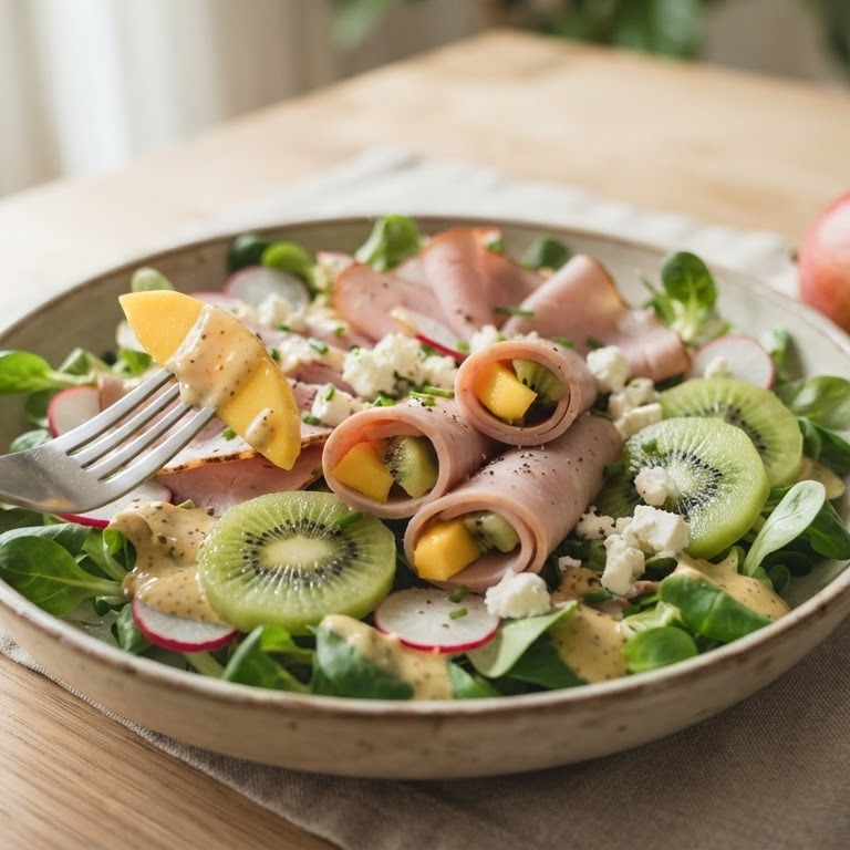 Maaltijdsalade met ham recept