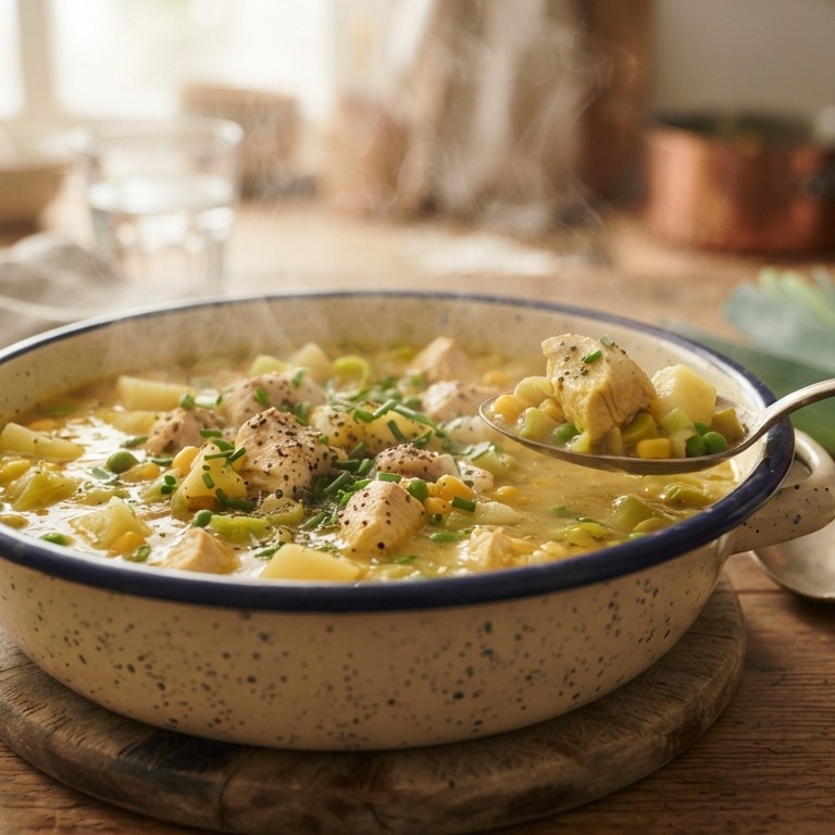 Maaltijdsoep met kip recept