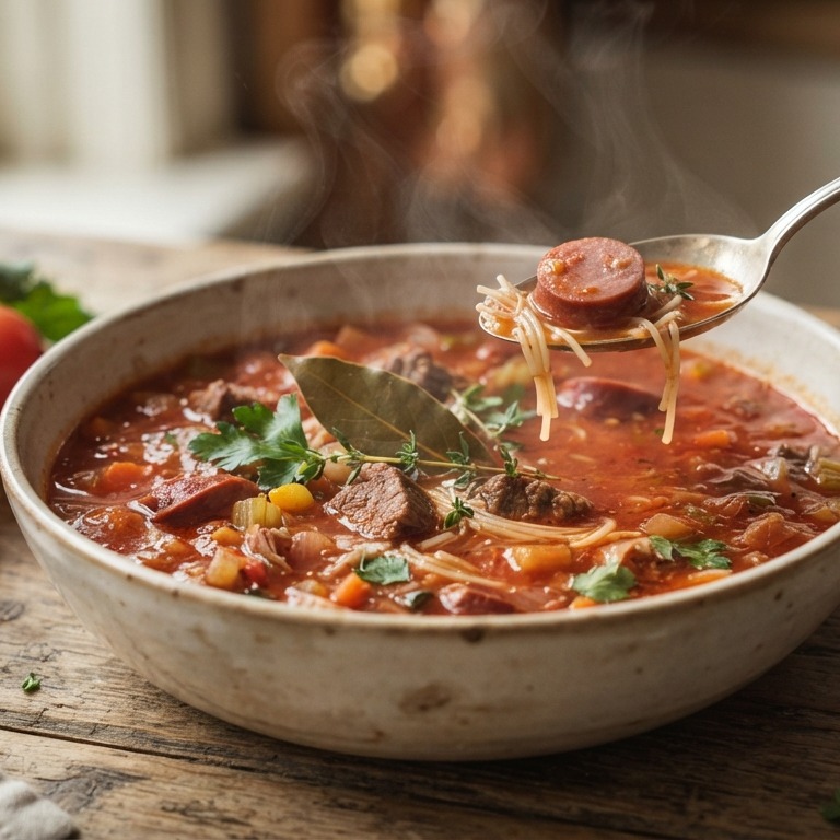 Maaltijdsoep van verse tomaat recept