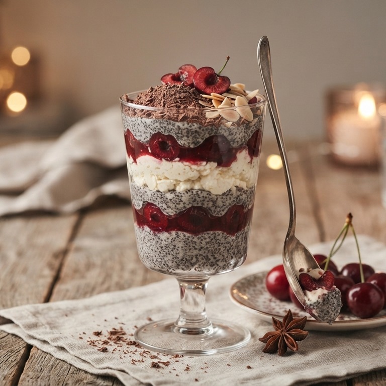 Maanzaad-kersendessert recept