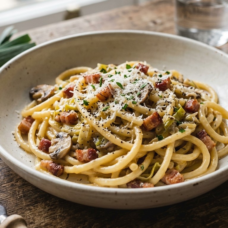 Macaroni à la carbonara recept