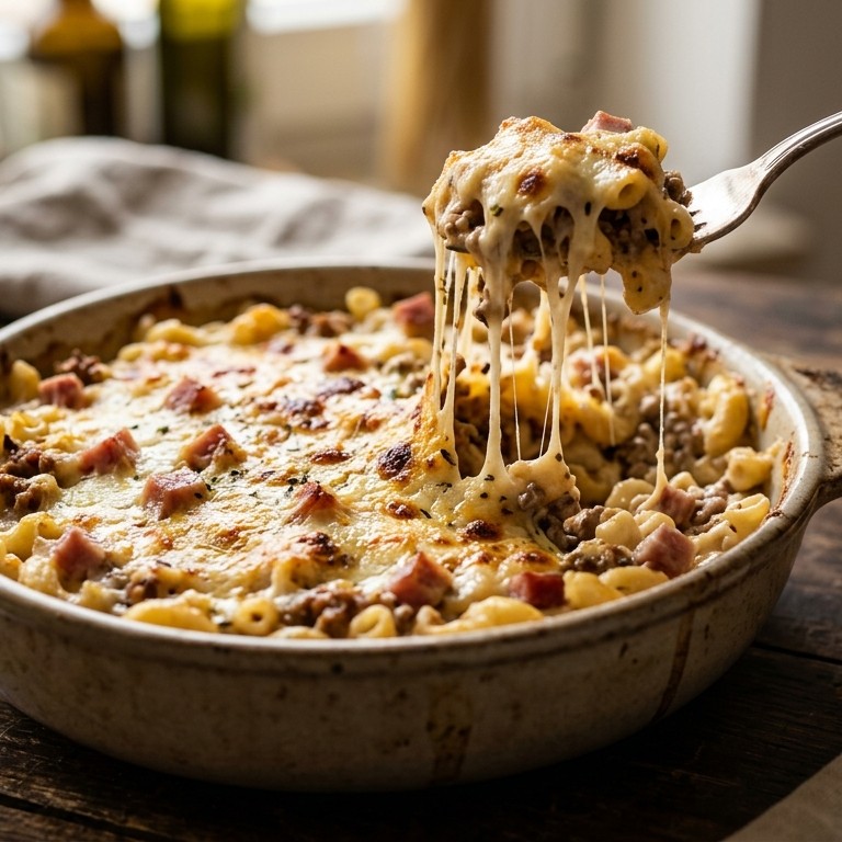 Macaroni ham/kaas uit de oven recept