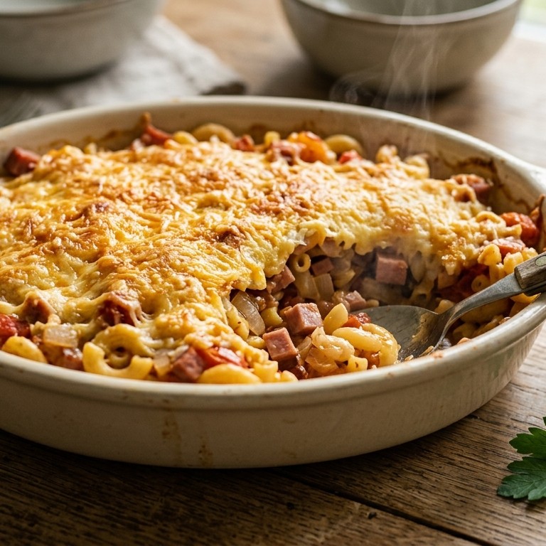 Macaroni Ham-Tomaat-Kaas recept