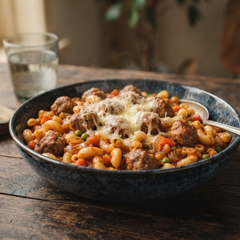 Macaroni met gehaktballetjes recept