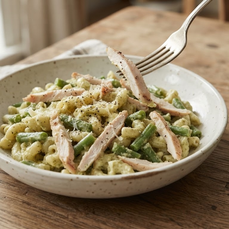 Macaroni met ( gerookte) kip recept