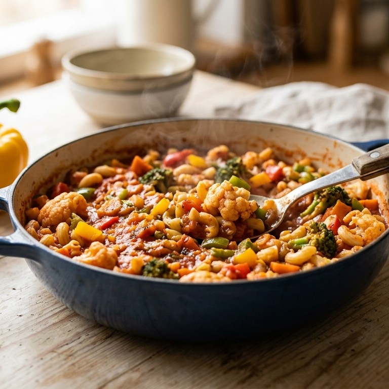 Macaroni met groentesaus recept