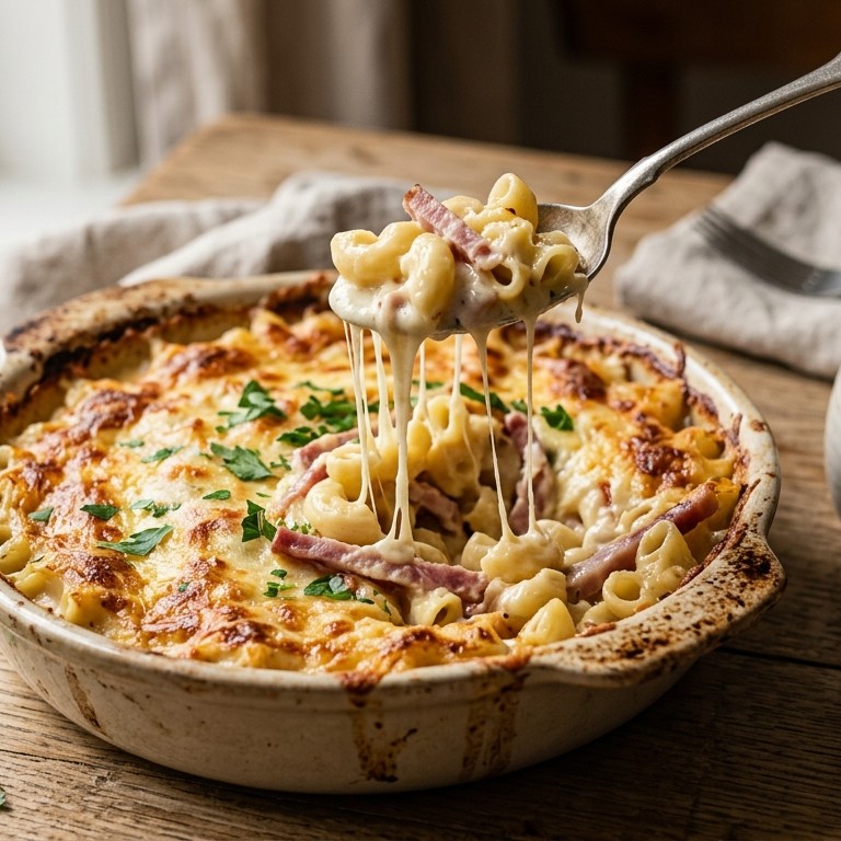 Macaroni met ham en kaas recept