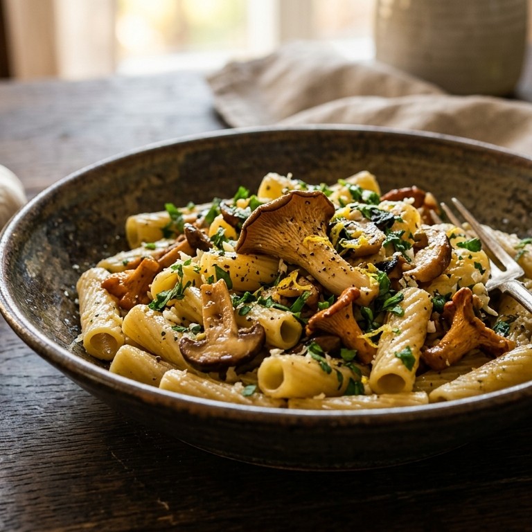 Macaroni met paddestoelen recept