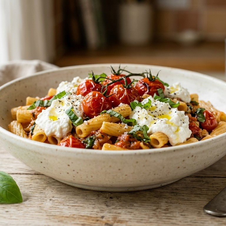 Macaroni met tomaat en ricota recept