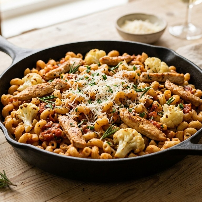 Macaroni met tomatensaus en kalkoen recept