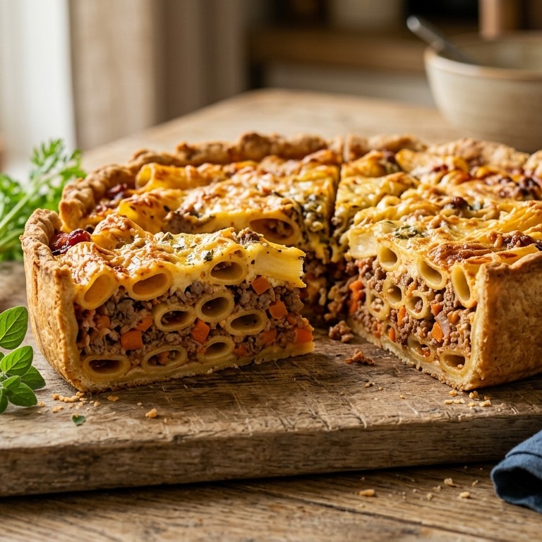 Macaronipastei recept