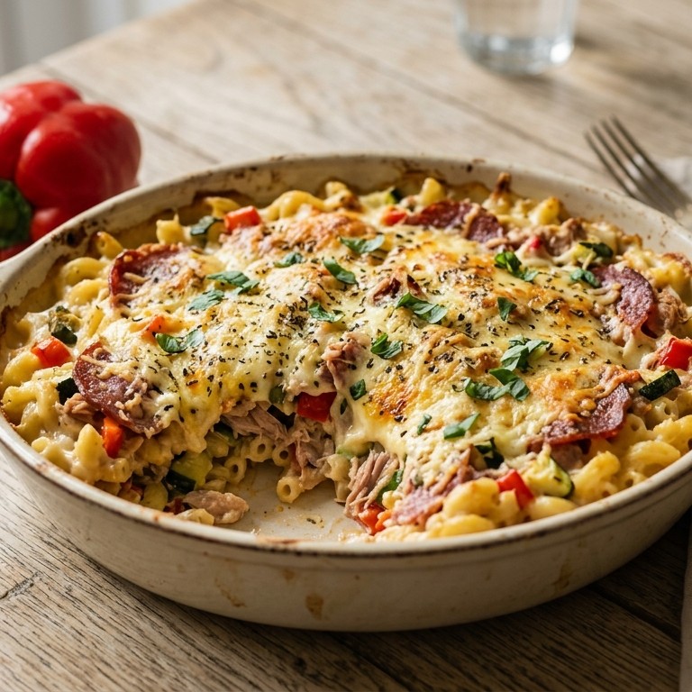 Macaronischotel met tonijn recept