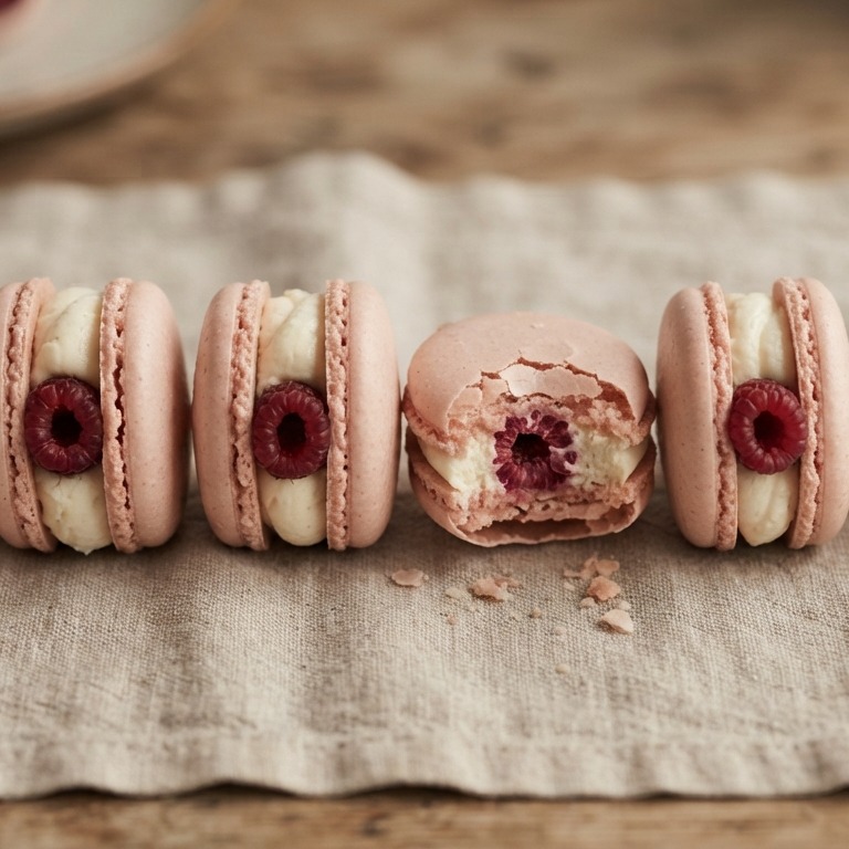 Macarons met frambozen recept
