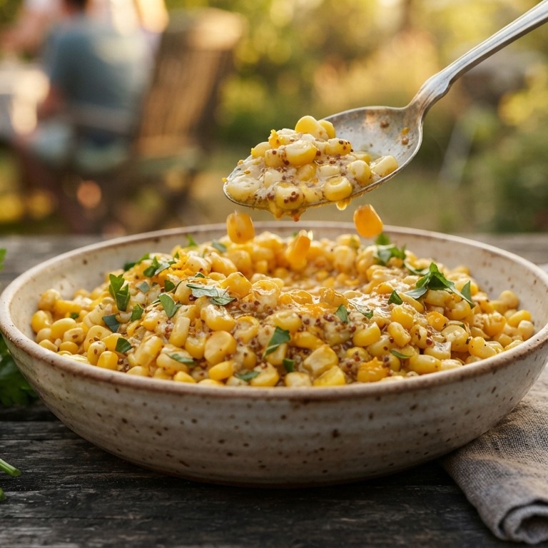 Mais met sinaasappel- en mosterdboter recept