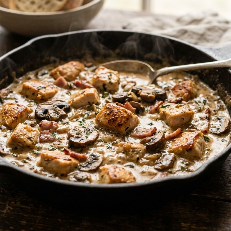 Makkelijk recept voor kipchampignonsroomsaus recept
