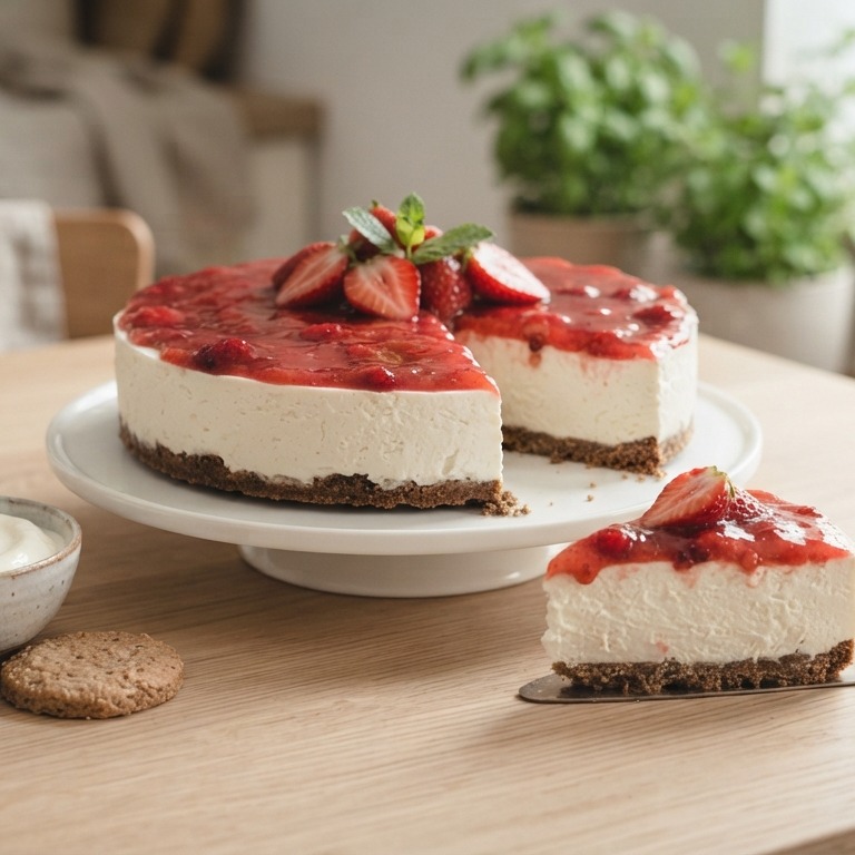 Makkelijke aardbeiencheesecake recept