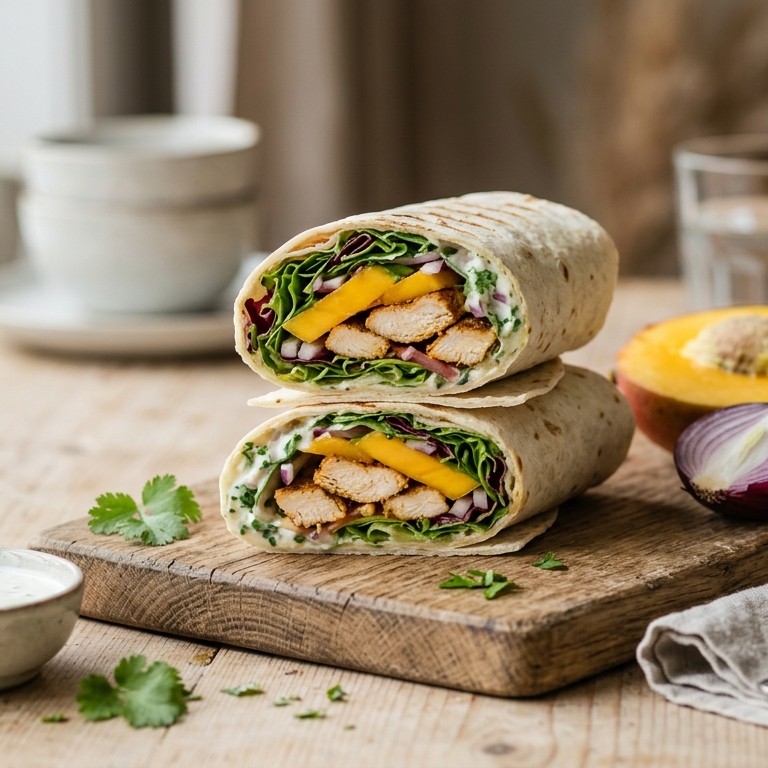 Mango-kipwrap recept