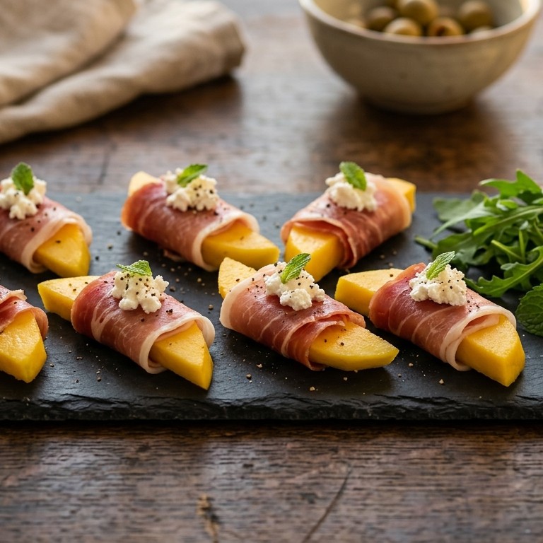Mango met ricotta en rauweham recept