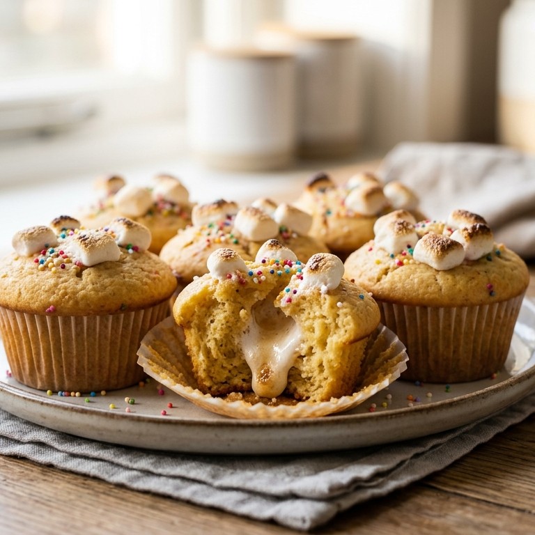 Marshmallow muffins recept