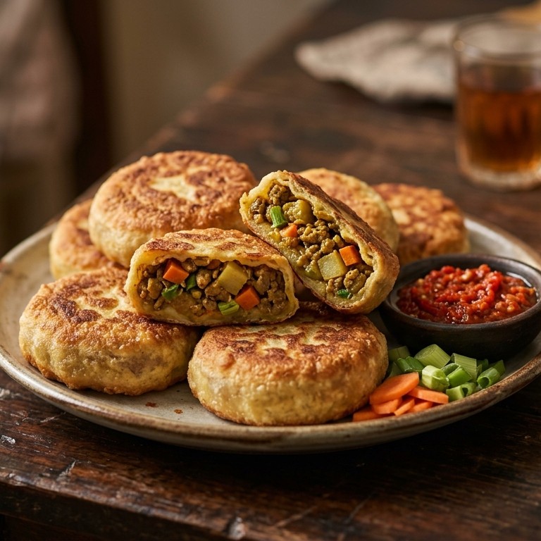Martabak Shanghai (pannenkoekjes met groente en sambal) recept