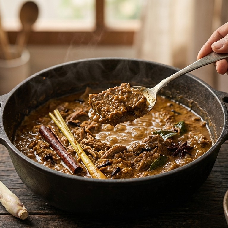 Masak Sepit ( gemarineerd rundvlees in kokosmelk) recept