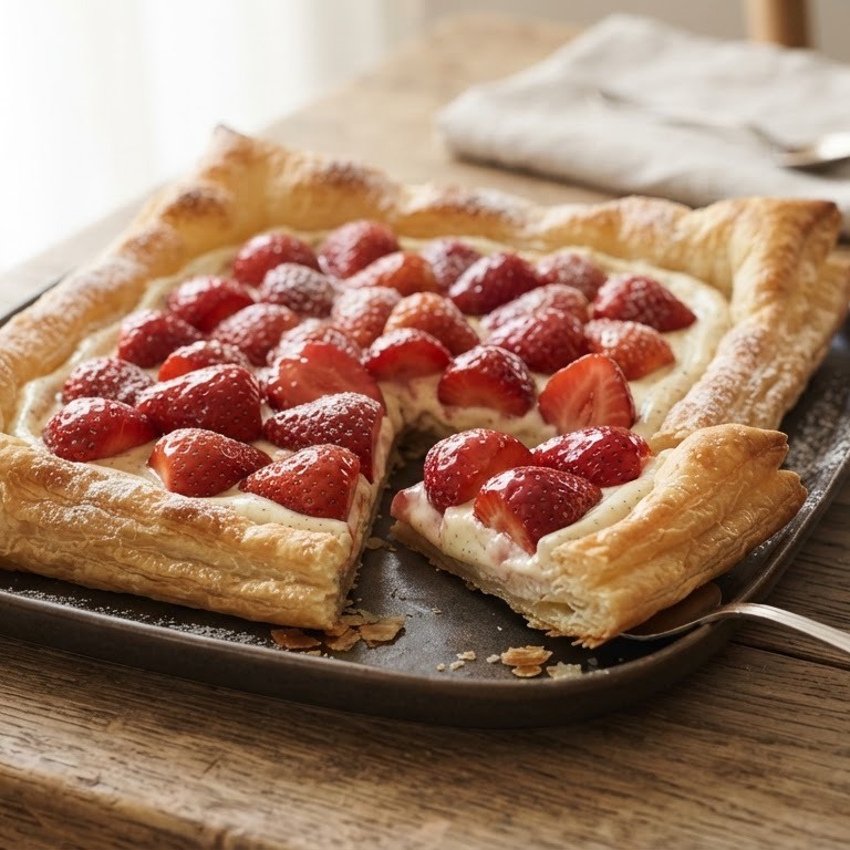 Mascarpone- fruittaart van bladerdeeg recept