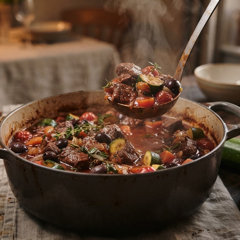 Mediterrane Runderstoofpot recept