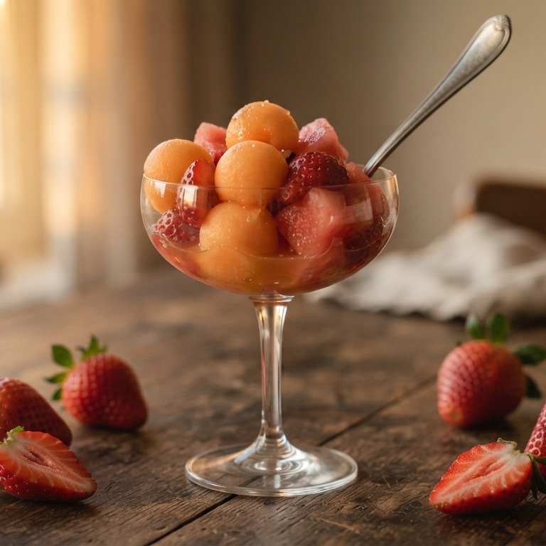 Meloen-aardbeiencocktail recept
