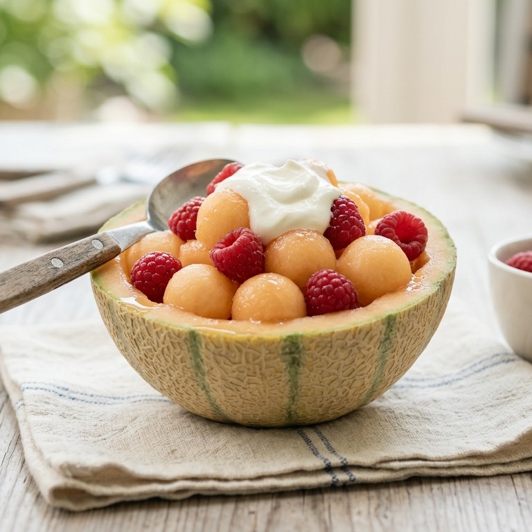 Meloen frambozensalade recept