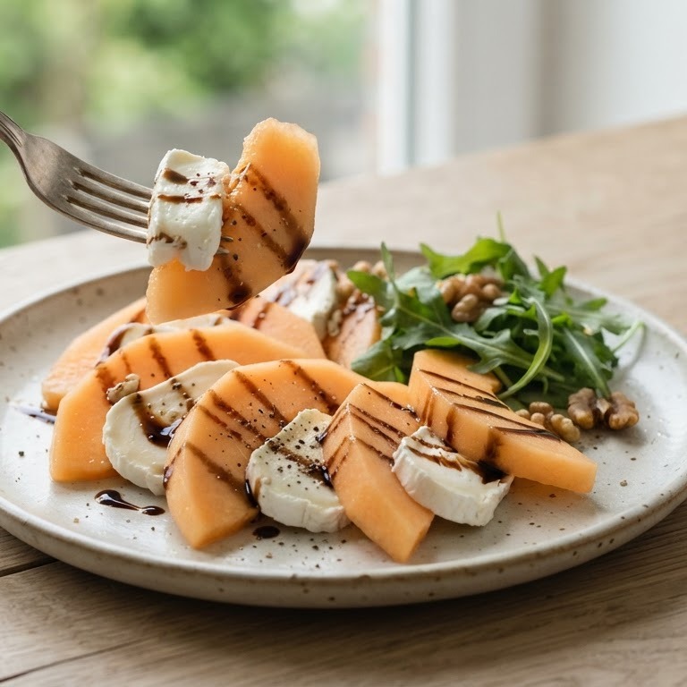 Meloen met geitenkaas recept