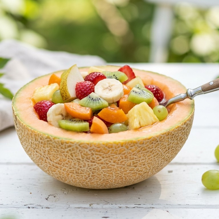 Meloen met vruchtensalade recept