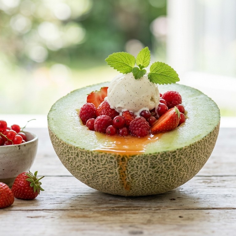 Meloen met zomervruchten recept