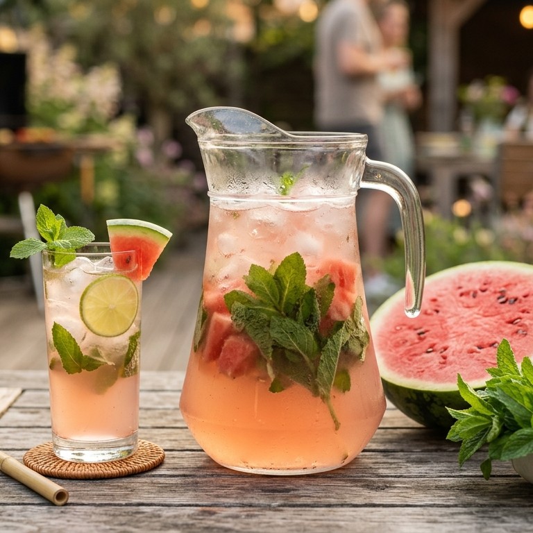 Meloen- muntcocktail recept