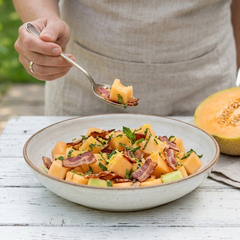 Meloensalade met bite recept