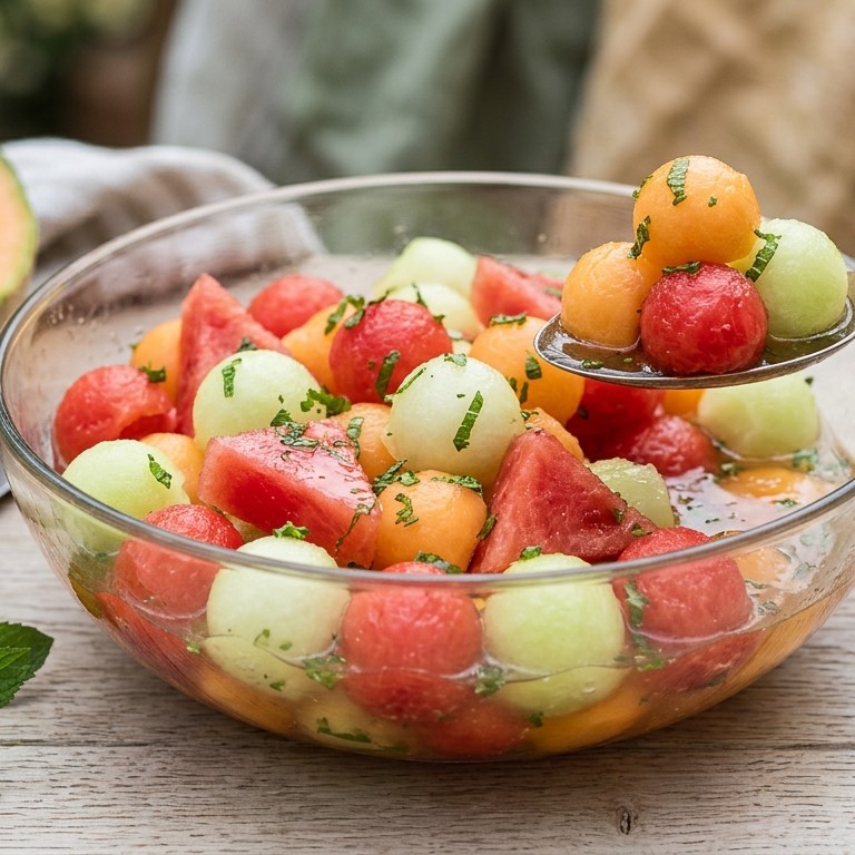 Meloensalade met zoete wijn recept