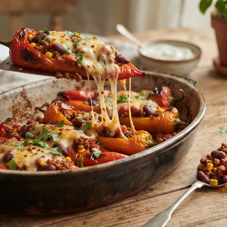 Mexicaans gevulde puntpaprika recept