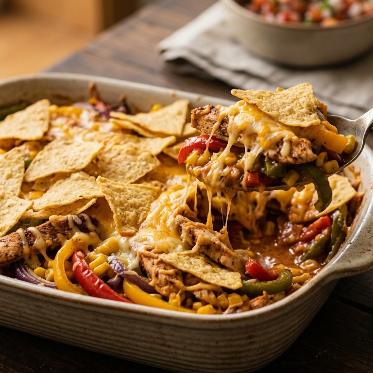 Mexicaanse ovenschotel met kip en tortillachips recept