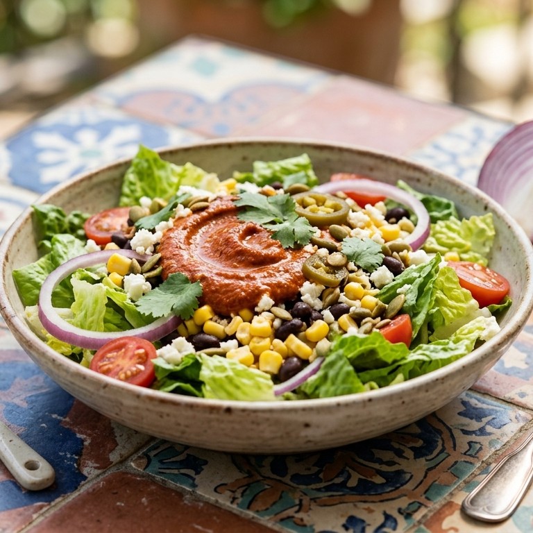 Mexicaanse salade met chilicrème recept
