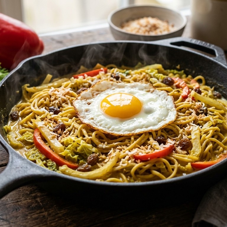 Mie met een bite, eenpansgerecht recept