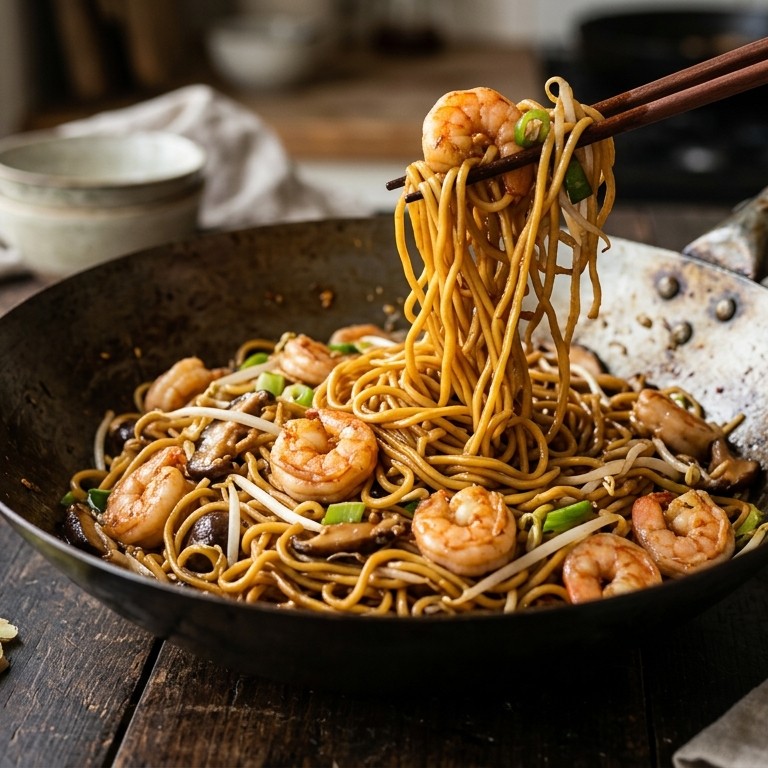 Mie met gamba's recept