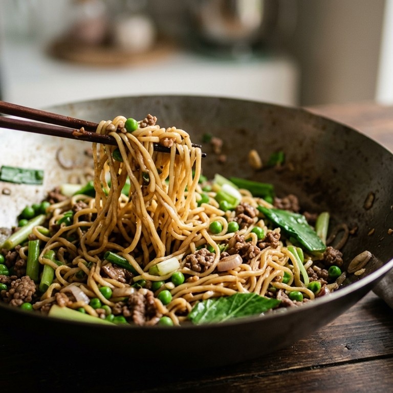 Mie met groene groente recept