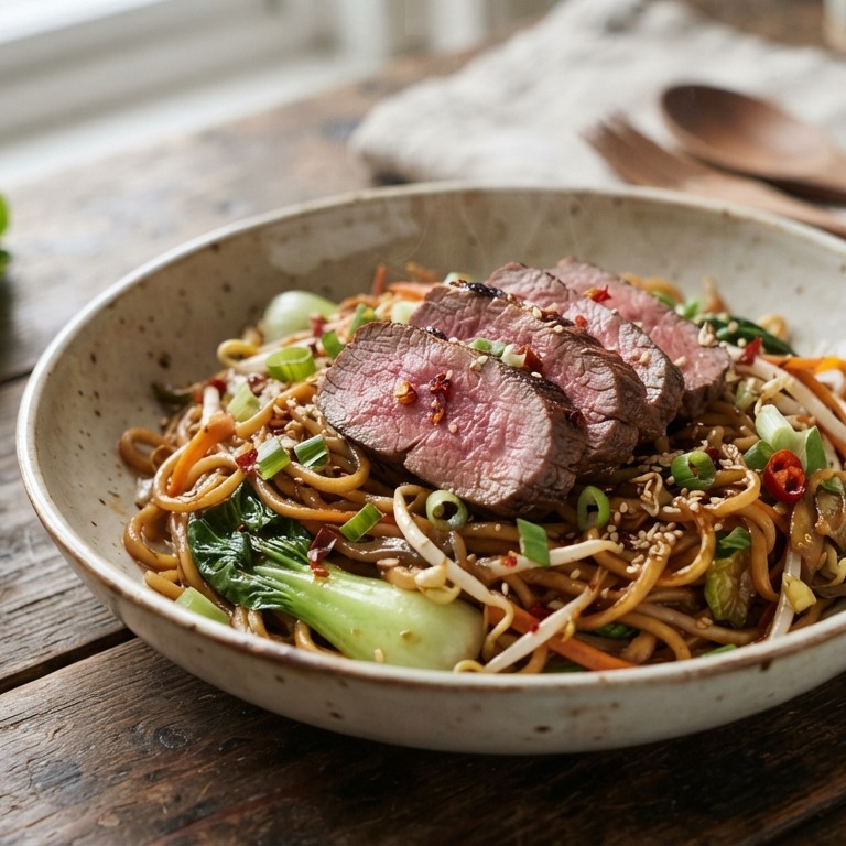 Mie met ossenhaas recept