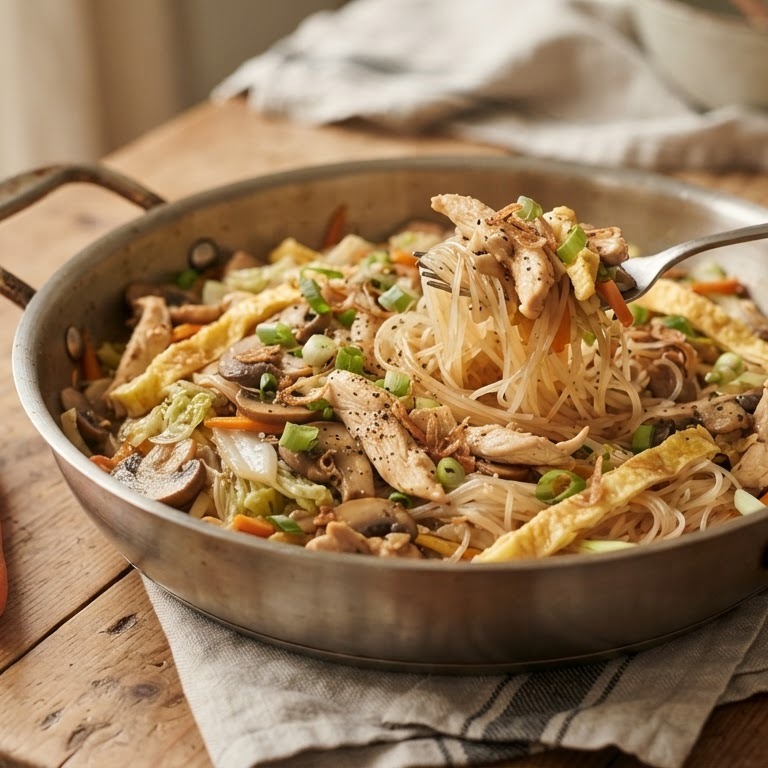 Mihoen met groente en ei recept