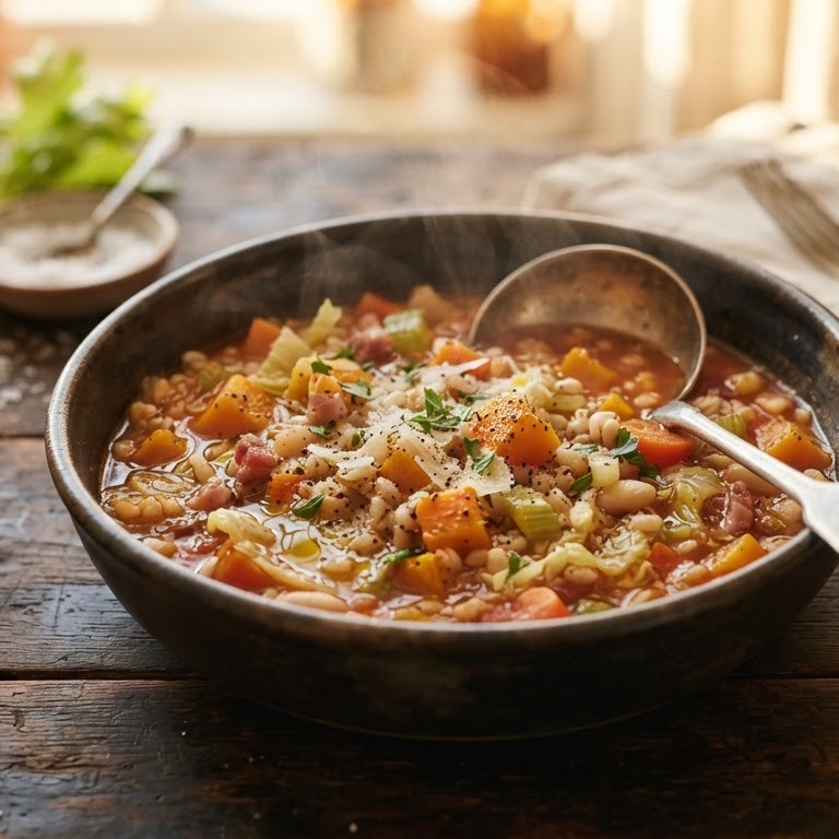 Minestronesoep van gerst recept