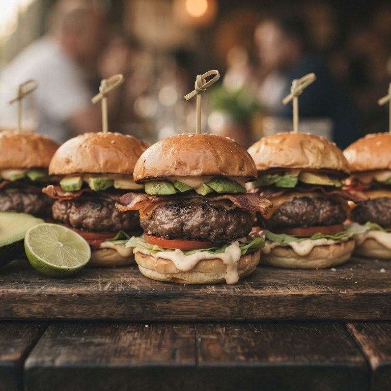 Mini-bacon-hamburgerburger voor de tafelgrill recept